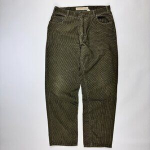 Abercrombie & Fitch Mens 36x32 Green Corduroy Pants Made in USA VTG